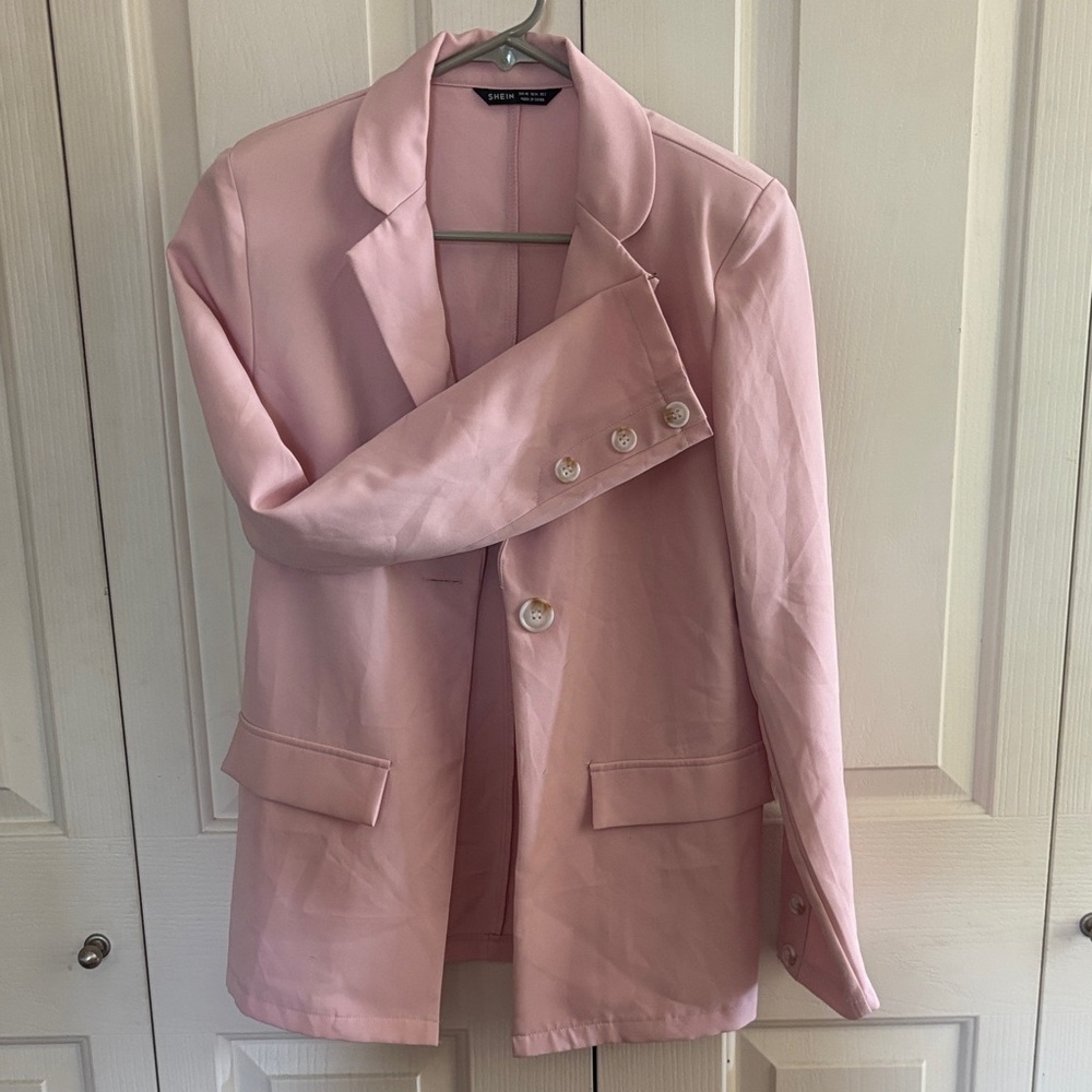 SHEIN Light Pink Blazer